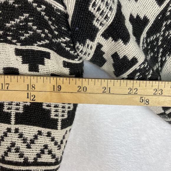 VTG 90s New Identity Sweater Jacket Womens M Black White Geometric Western Aztec - Picture 6 of 7